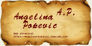 Angelina Popević vizit kartica